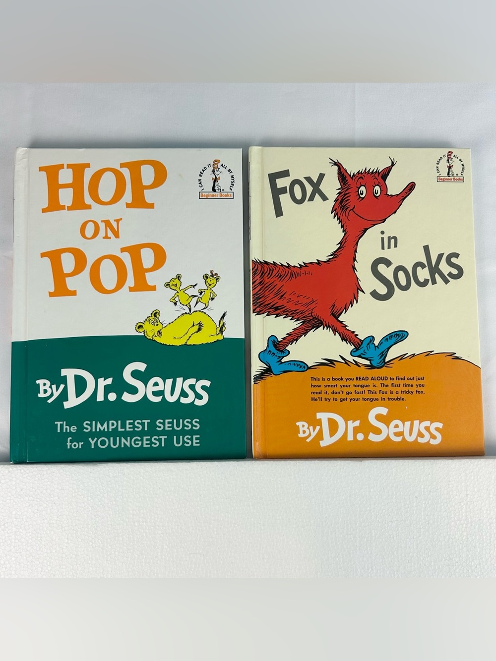 Dr. Seuss Books Hop On Pop 1991 And Fox In Socks 1993 Children’s Classic Comedy